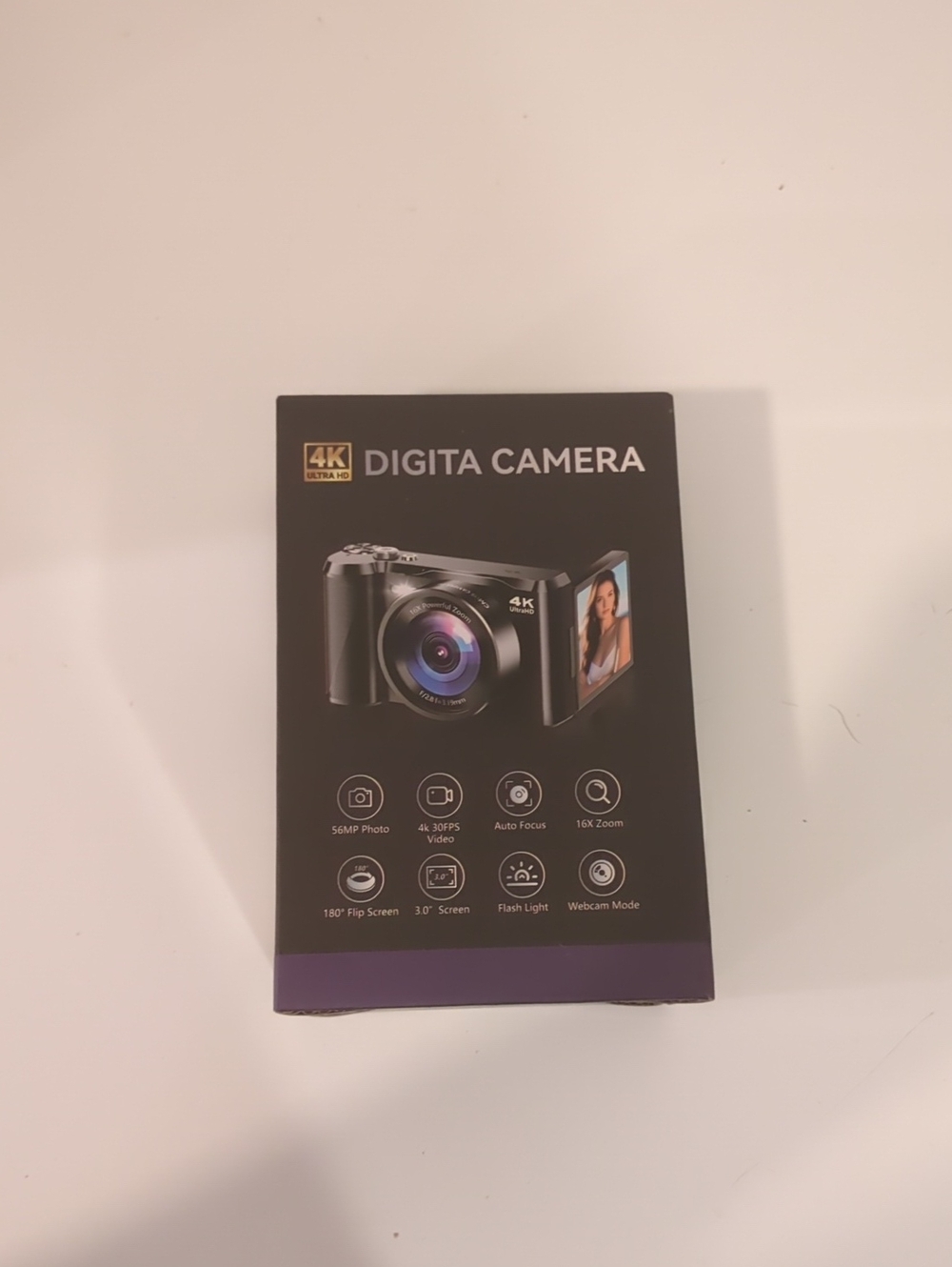 4K Digital Camera – Black Kids Toy Camera